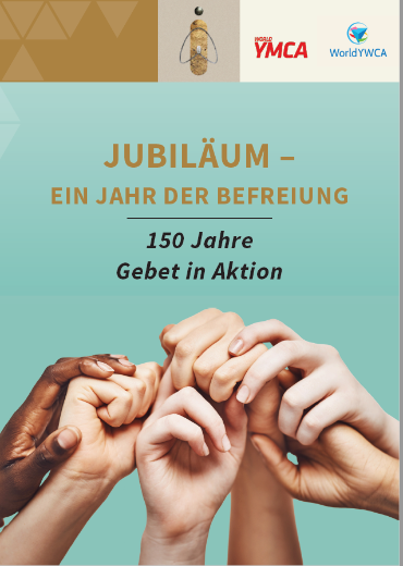 Hände nach oben gestreckt, ineinandergreifend