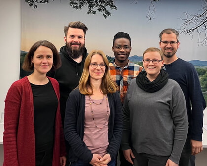 Team Freiwilligendienste in Deutschland: Katharina Bastam, Fabian Schröder, Stephanie Grimme, Arnold Etsoh, Lydia Schädlich, Michael Sturm (v.l.n.r.)