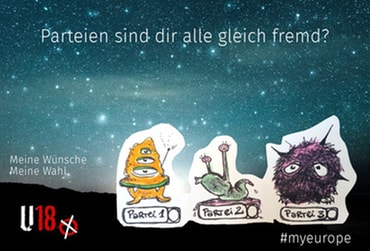 Postkartenmotiv zur U18-Europa-Wahl