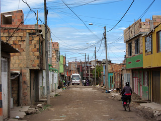 Straße im Slum "Ciudad Bolivar"